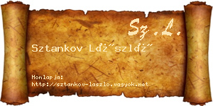 Sztankov László névjegykártya